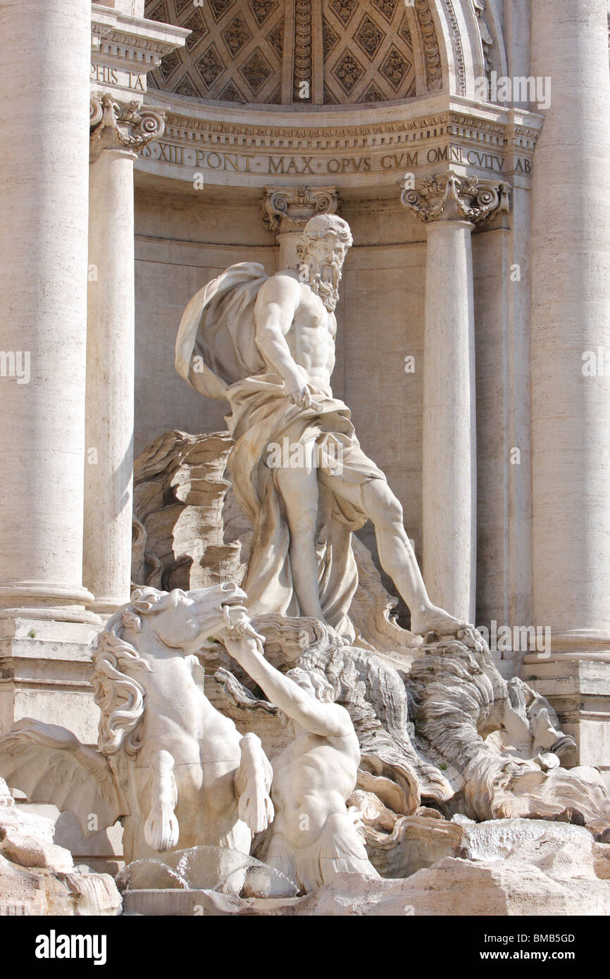 Neptun-Brunnen de Trevi, Rom, Italien Stockfoto