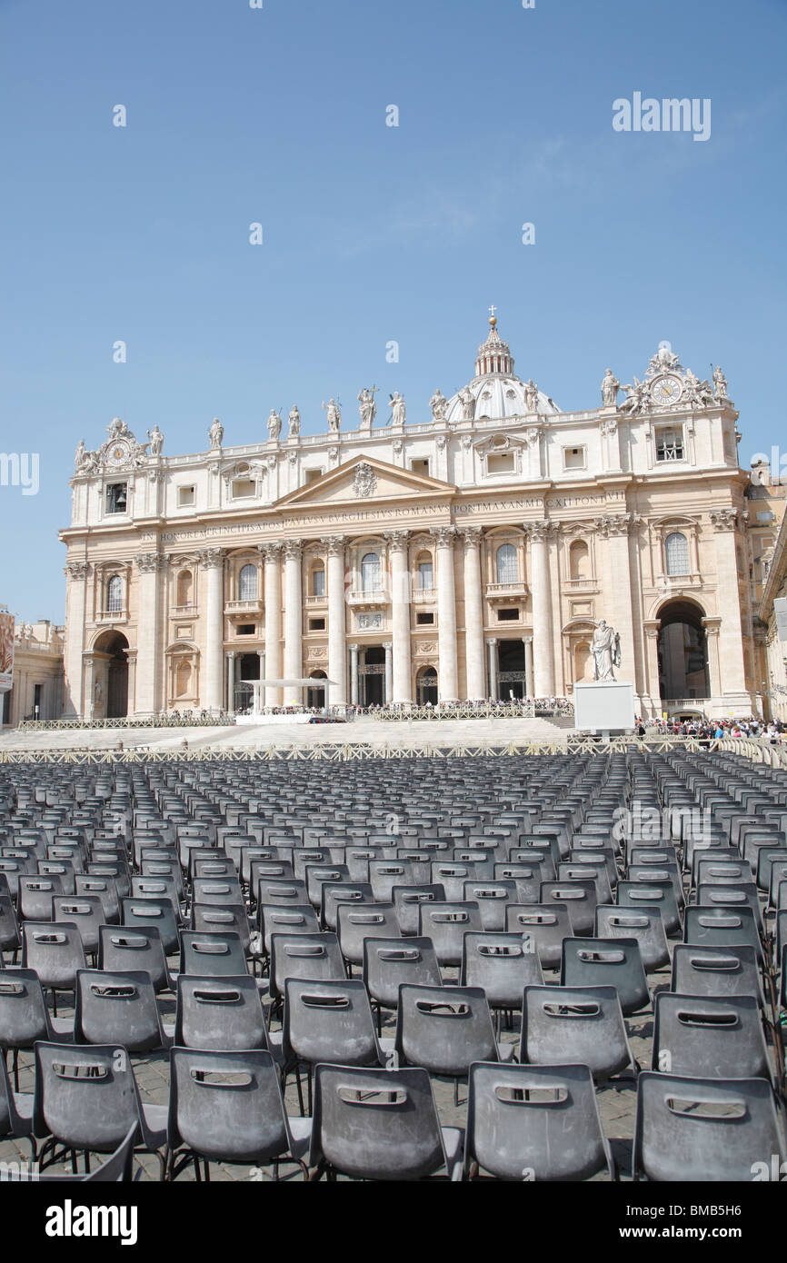 Petersplatz, Vatikan, Rom, Italien Stockfoto