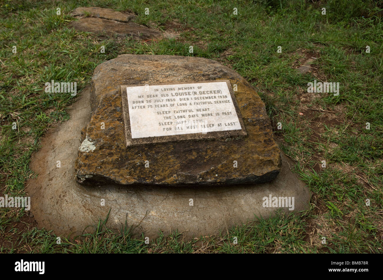 Grab der Gemahlin des Siedlers, William Northrup MacMillan, Ol Doinyo Sapuk National Park, in der Nähe von Thika, Kenia Stockfoto
