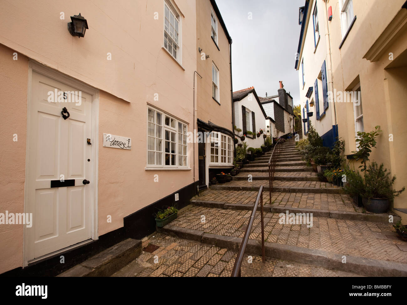 Großbritannien, England, Devon, Dartmouth, Browns Hill Schritte, einmal die wichtigsten Lastesel Handelsweg in die Stadt Stockfoto