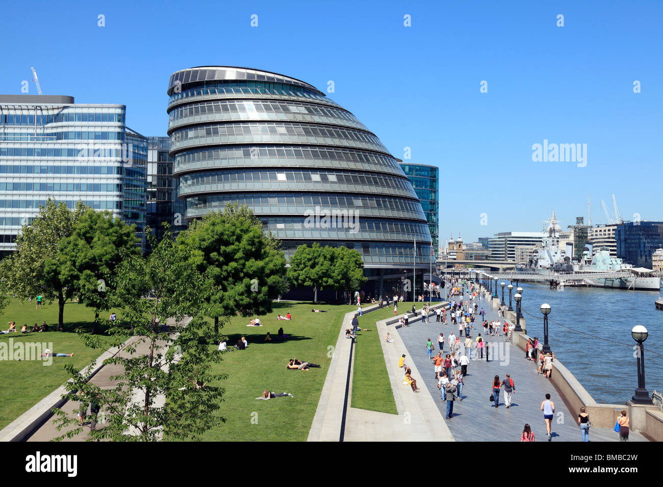 City Hall London das Hauptquartier für die größere London Authority (GLA) und der Bürgermeister von London. Stockfoto