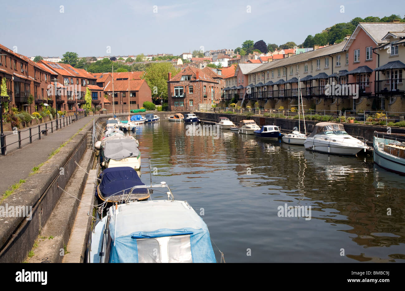 Boote Liegeplätze Pooles Wharf Marina, Floating Harbour, Bristol Stockfoto