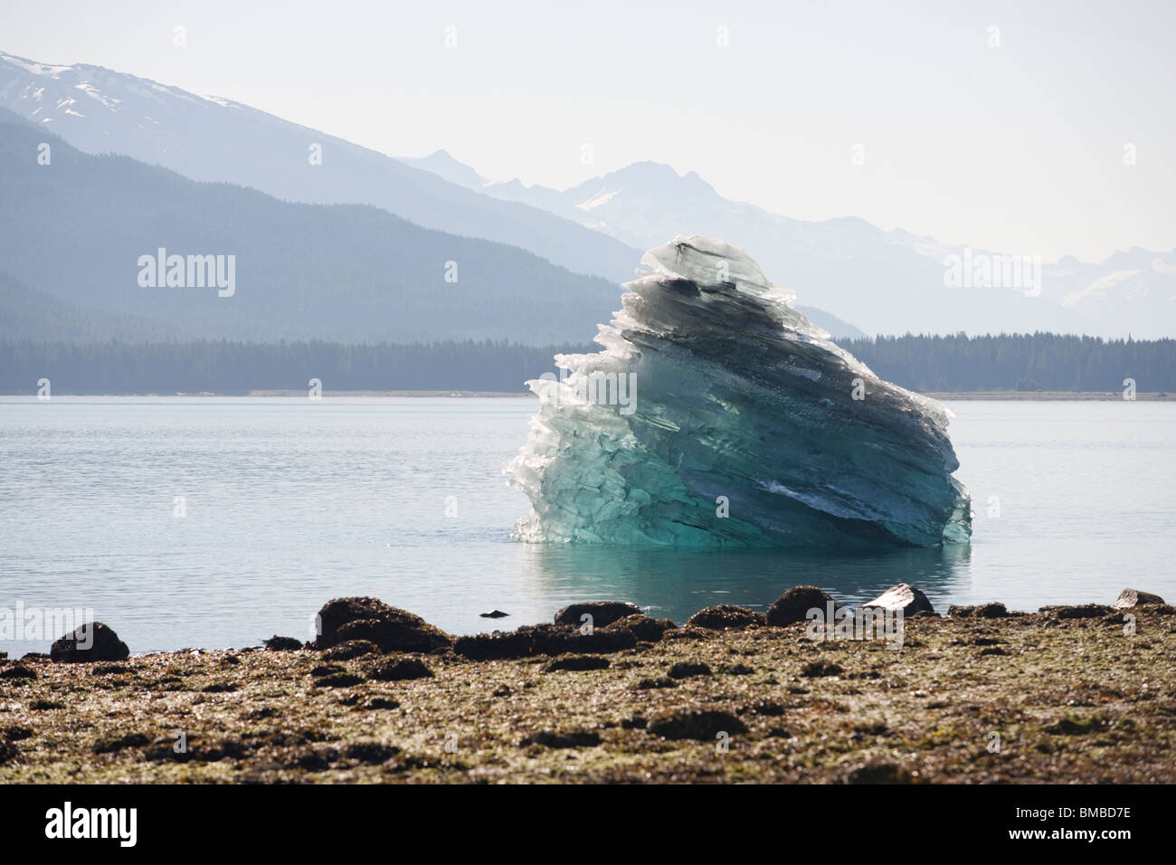 Wunderschöne Eisberg in Endicott Arm Fjord in der Nähe der Dawes-Gletscher, aus denen es gekalbt Stockfoto