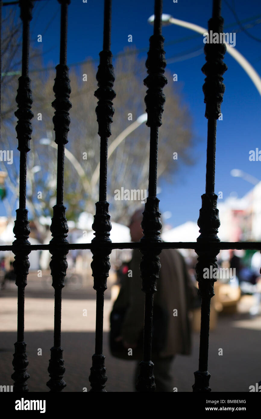 Fenster Gitter, Sevilla, Spanien Stockfoto