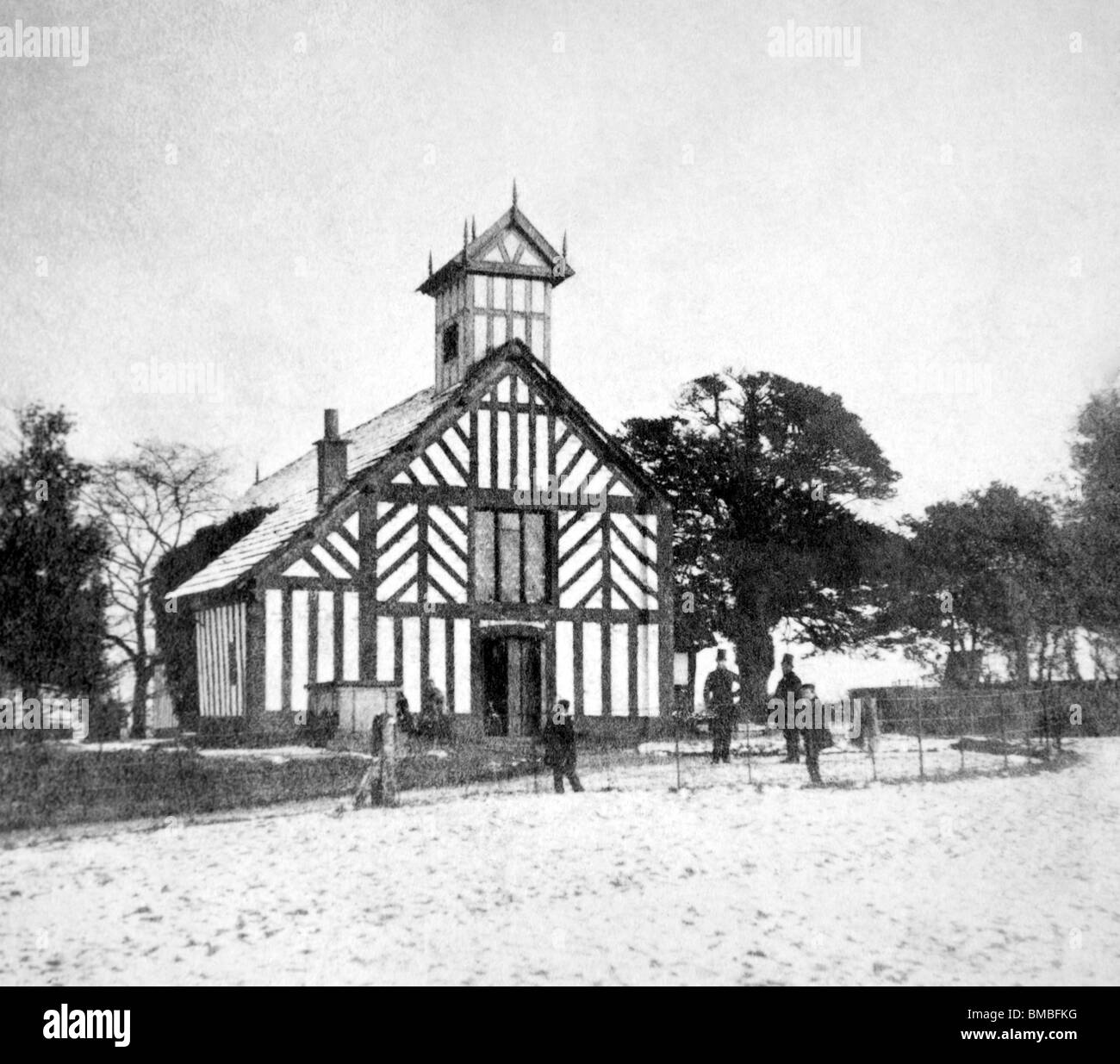 Großbritannien, England, Cheshire, alle Heiligen der Kirche Siddington, 1860er Jahre viktorianischen Foto von Peter Burgess, Macclesfield Stockfoto