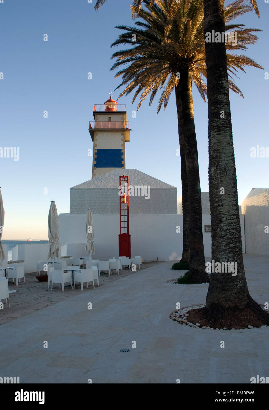 Überblick über Santa Marta Leuchtturm, Cascais, Lissabon, portugal Stockfoto