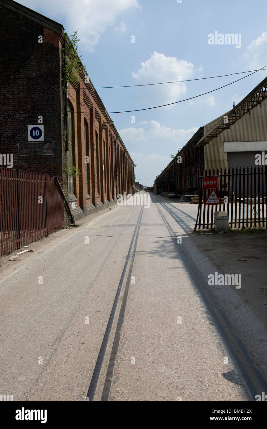 Shop bei der ehemaligen Horwich Loco Werke, Horwich, Bolton zu errichten. Einrichten von der Lancashire & Yorkshire Railway Company. Stockfoto