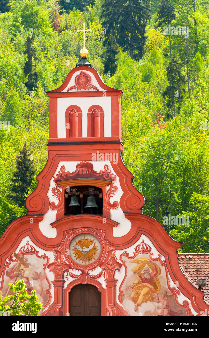 Spittalkirche Kirche in Füssen, Bayern. Stockfoto