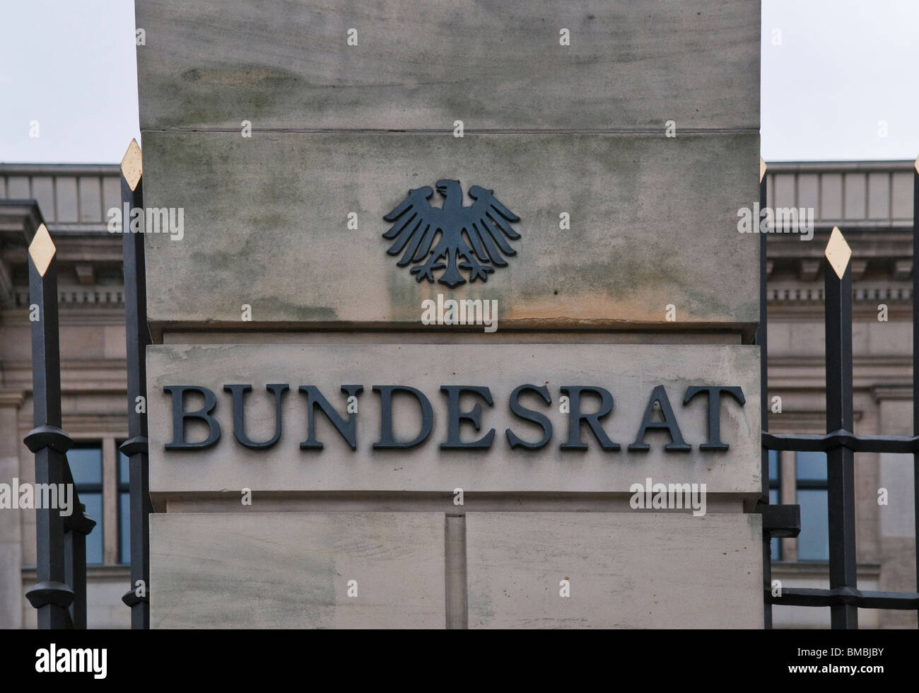 Gebäude der Bundesrat Bundesversammlung mit Schriftzug, Berlin, Deutschland Stockfoto