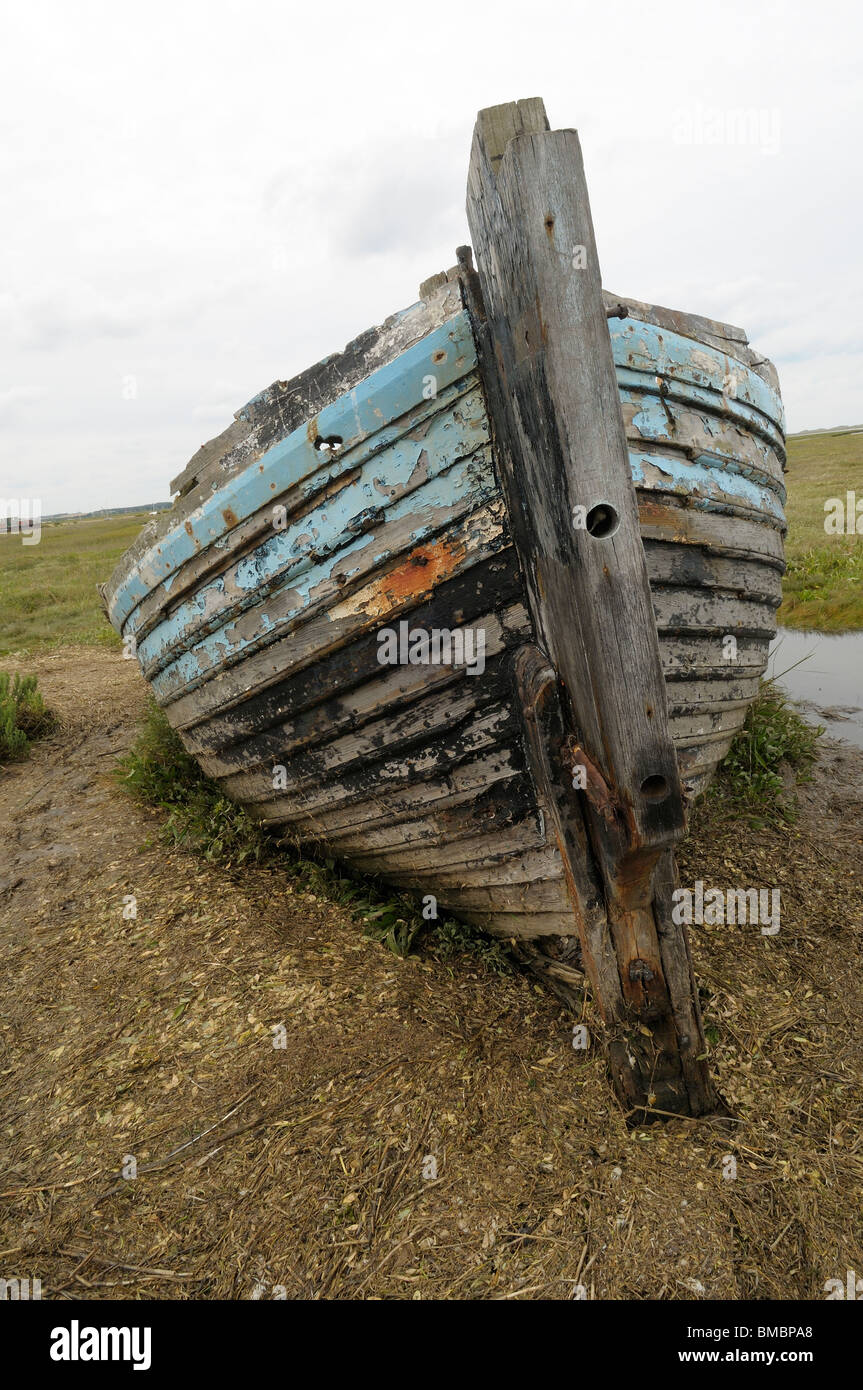 Altes Boot auf Sümpfe Stockfoto