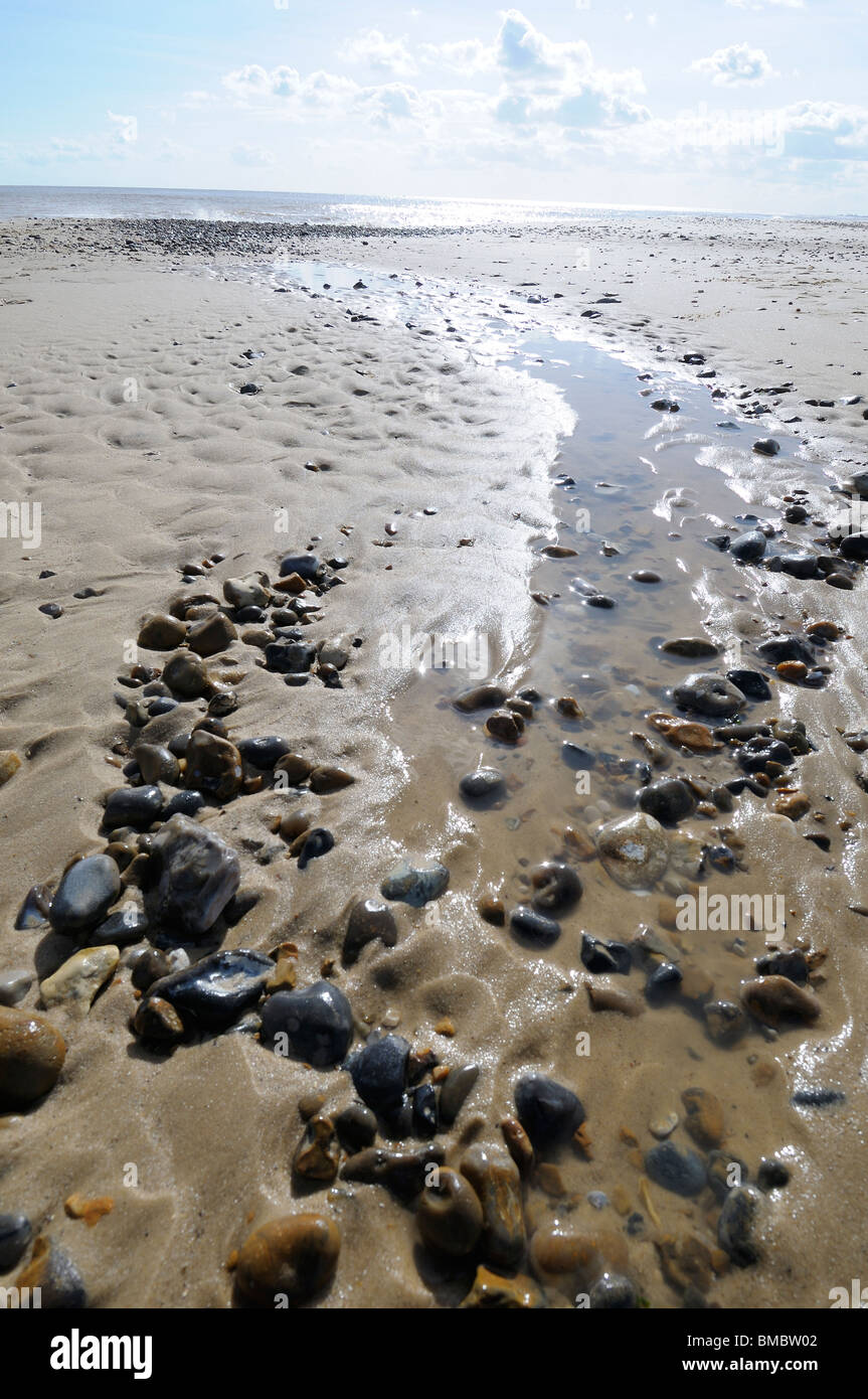 Covehithe Kiesstrand Stockfoto