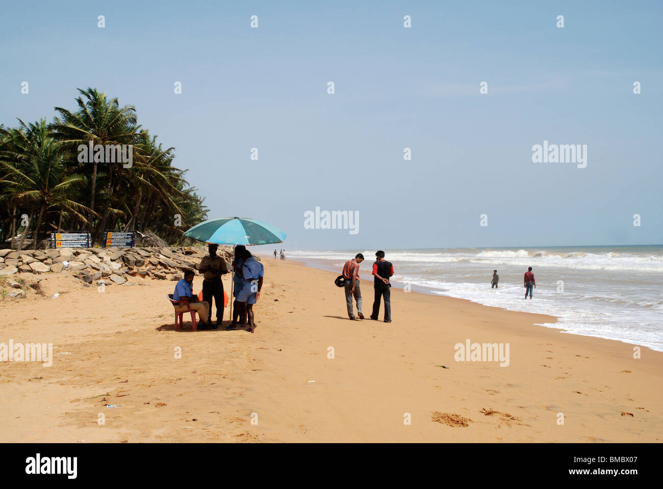 Strand von Veli, Trivandrum, Kerala, Indien Stockfoto