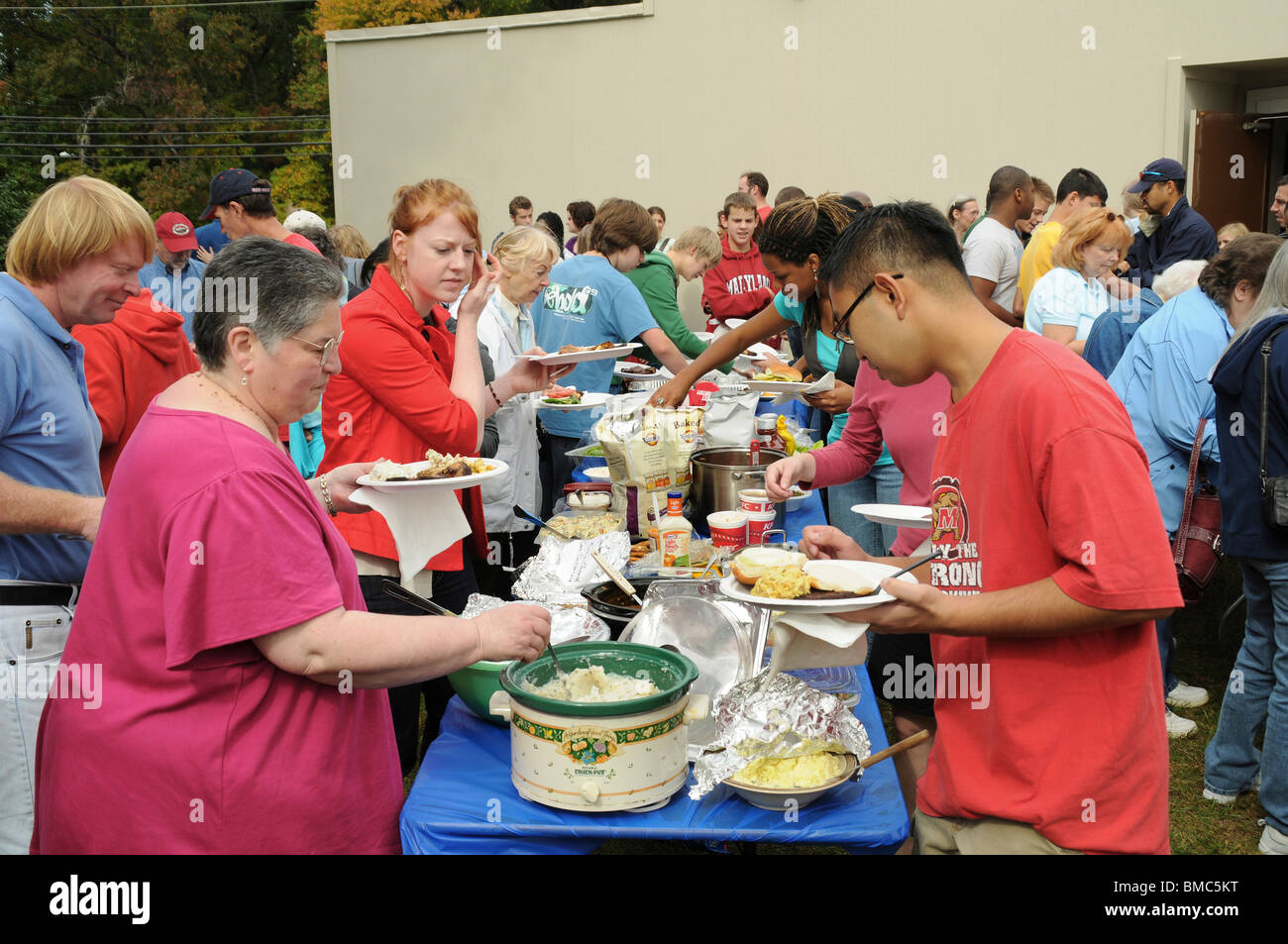 kirchliche Picknick in Riverdale Park, Maryland Stockfoto