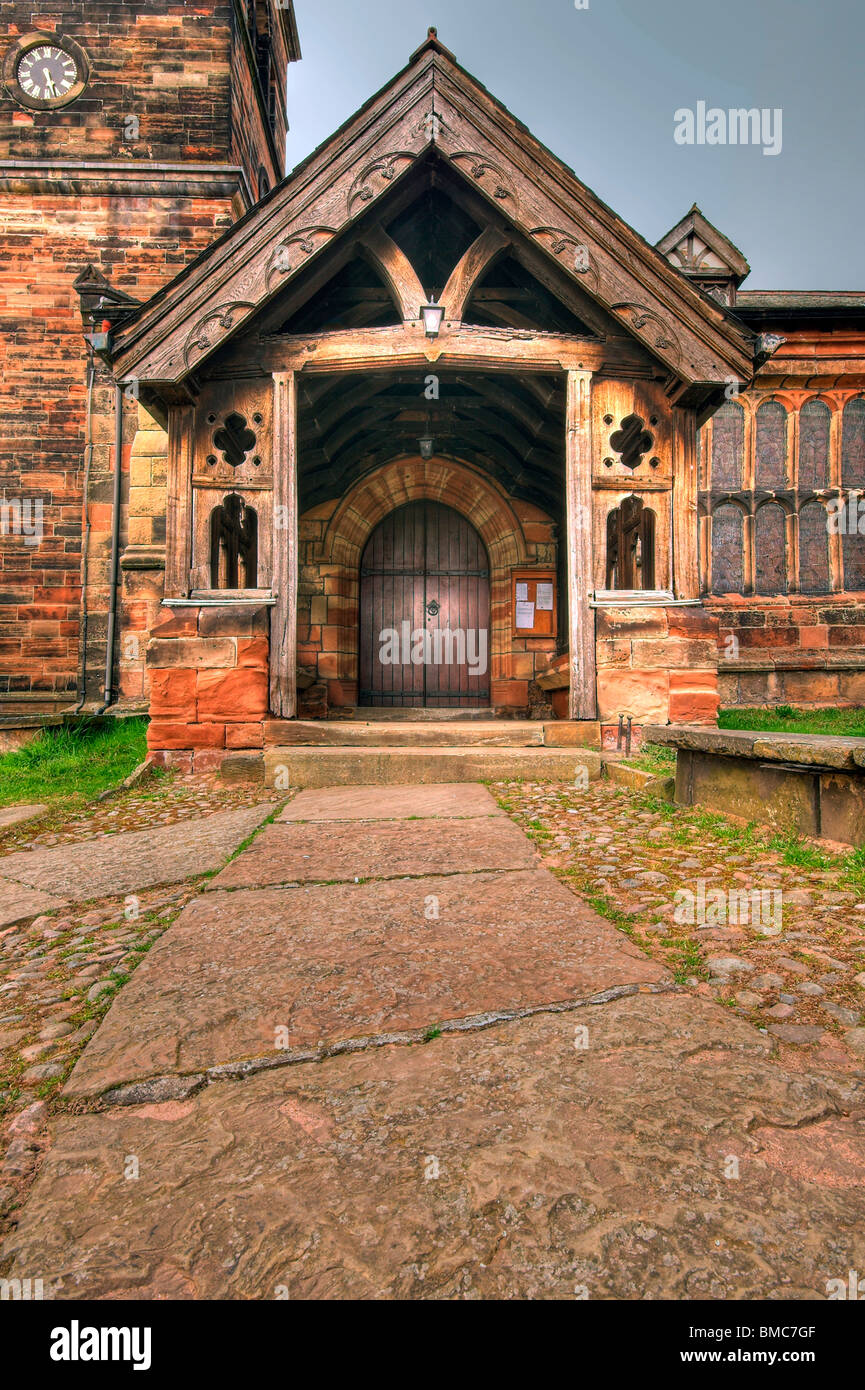 Heiliges Marys Kirche, Rostherne, Cheshire, England, UK Stockfoto