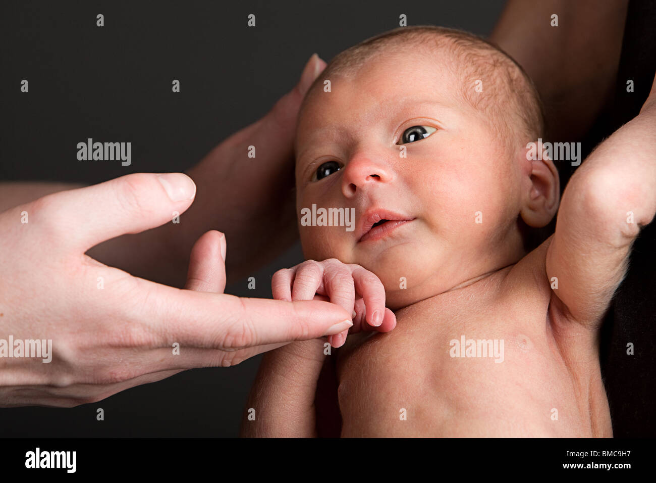 Fünf Tage alten Neugeborenen Stockfoto