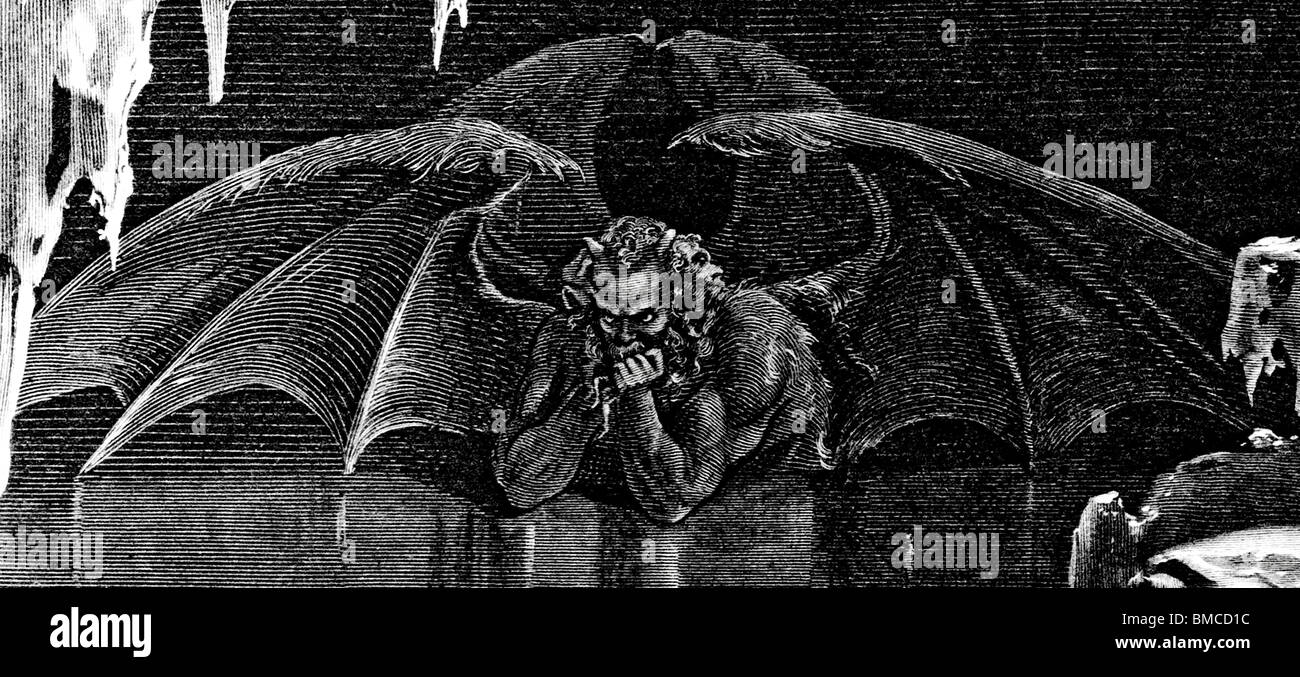 Riesige Satan selbst detail Stockfoto