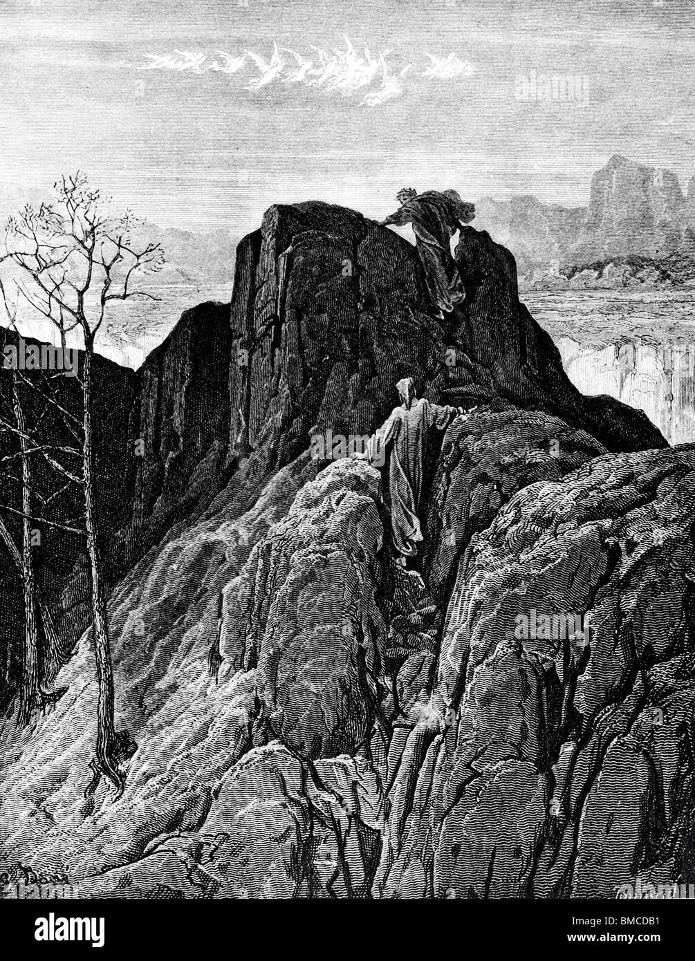 Dante s Aufstieg in Bergen Stockfoto
