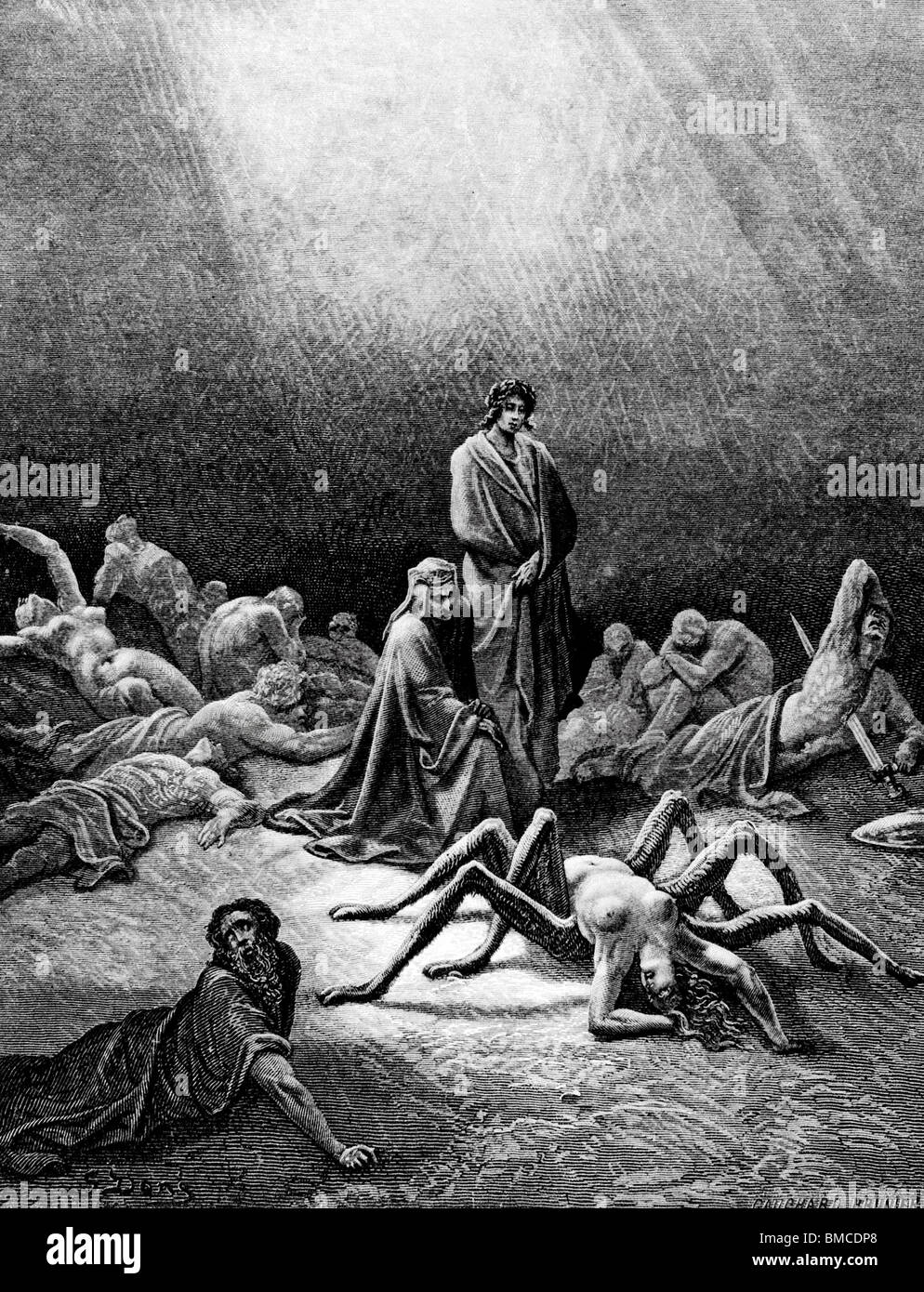 Arachne als Spinne Stockfoto