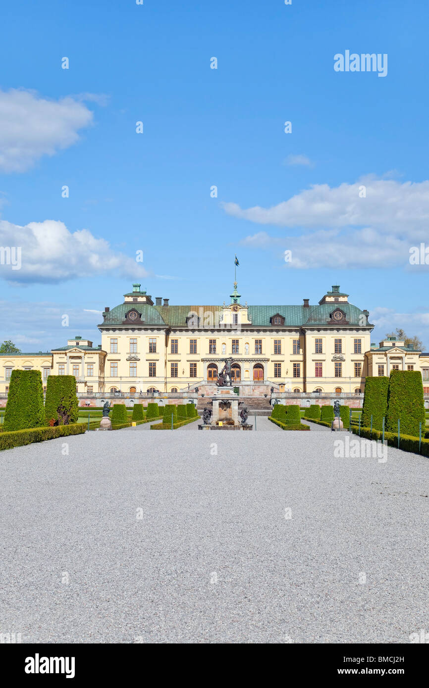 Drottningholm Palace, Schweden, Wohnsitz der königlichen Familie. Stockfoto