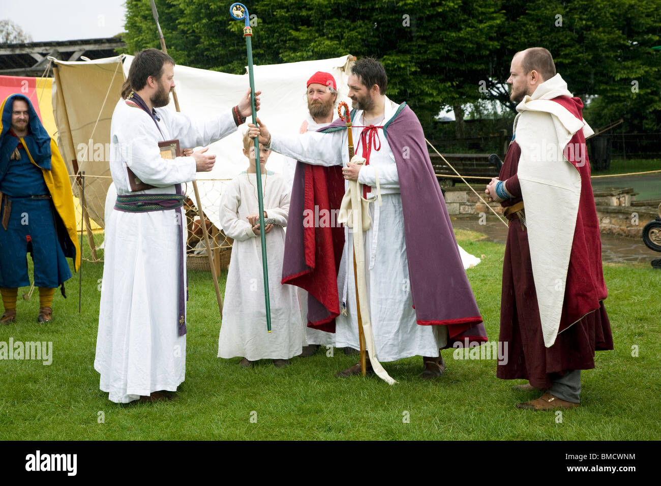 Hochzeit bei Robin Hood Veranstaltung, Nottingham Castle nachgestellt Stockfoto