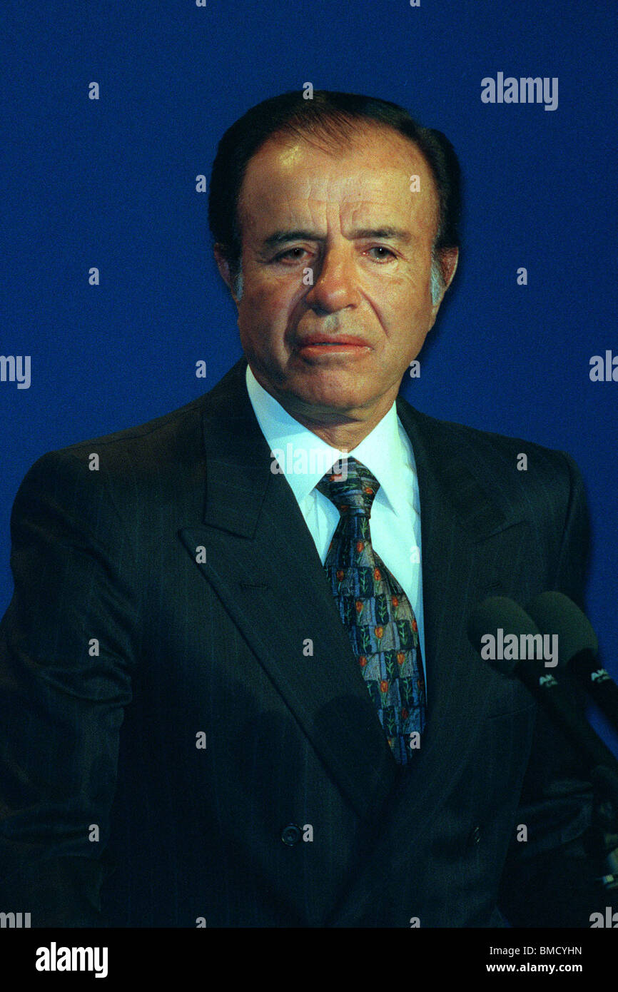 CARLOS MENEM Präsident von Argentinien 2. November 1998 Stockfoto