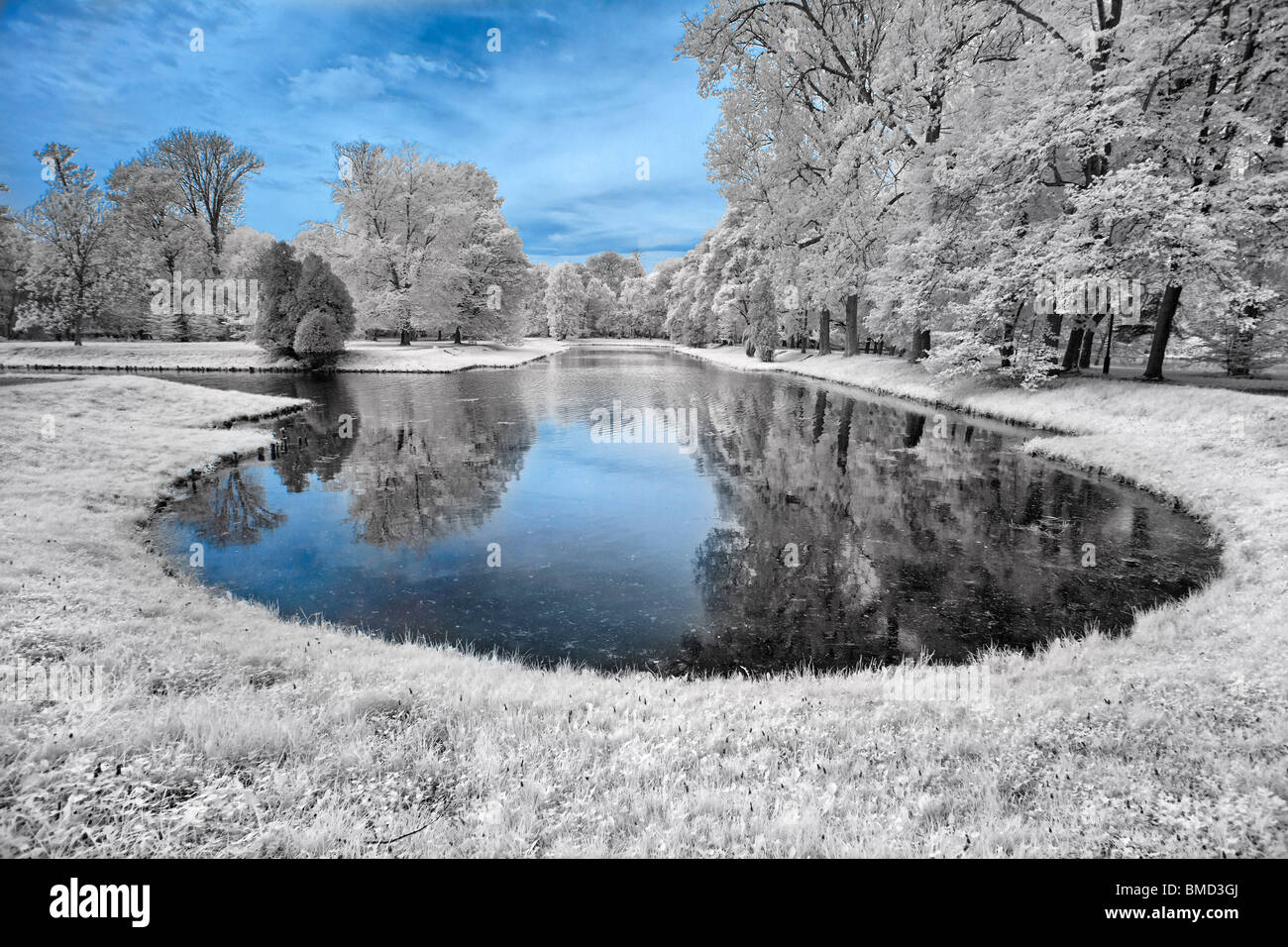 Landschaft - Fotografie in Infrarot Stockfoto