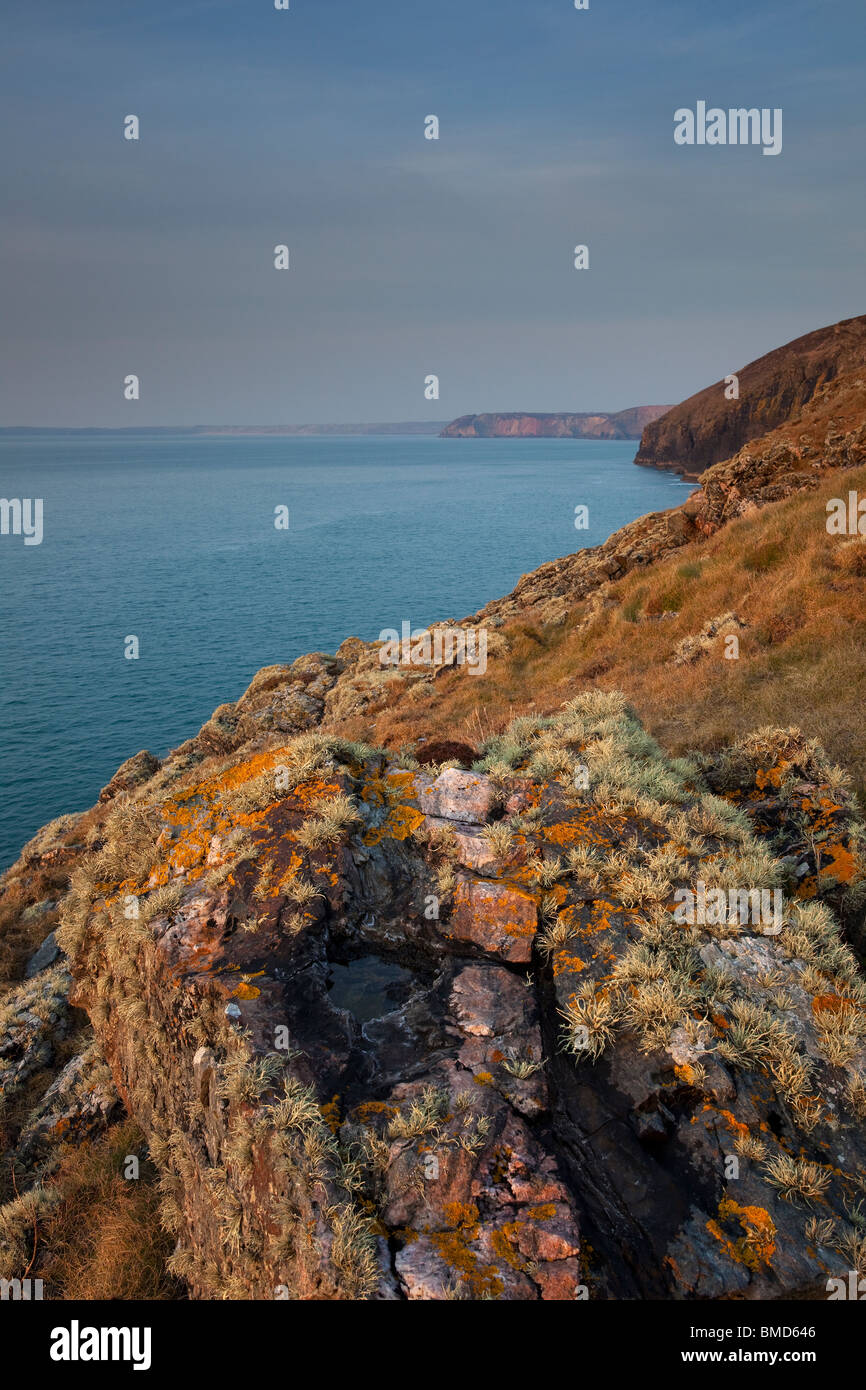 Die Klippen von Extrameldung Landzunge am sunet Stockfoto