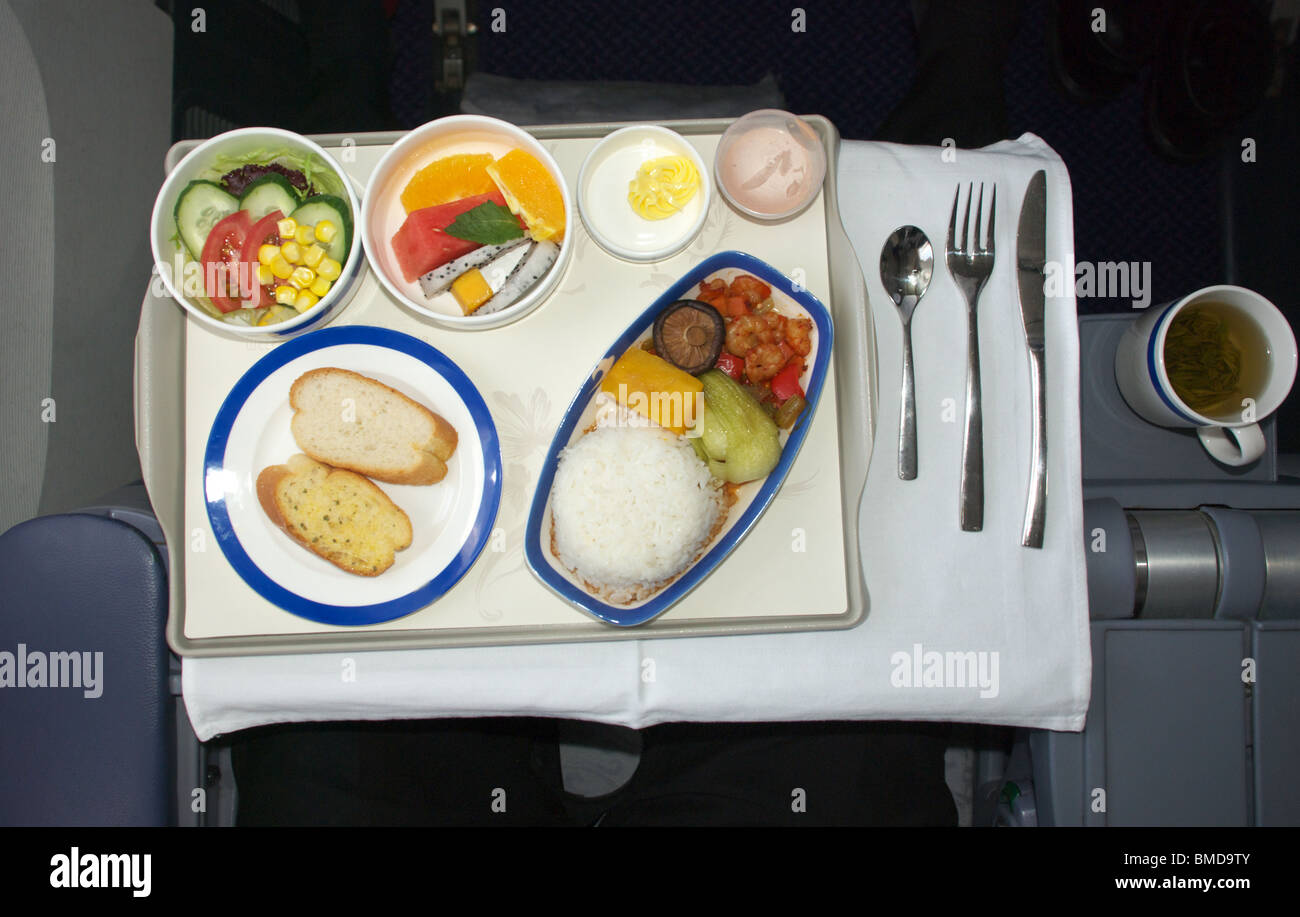 Airline-Mahlzeit Stockfoto