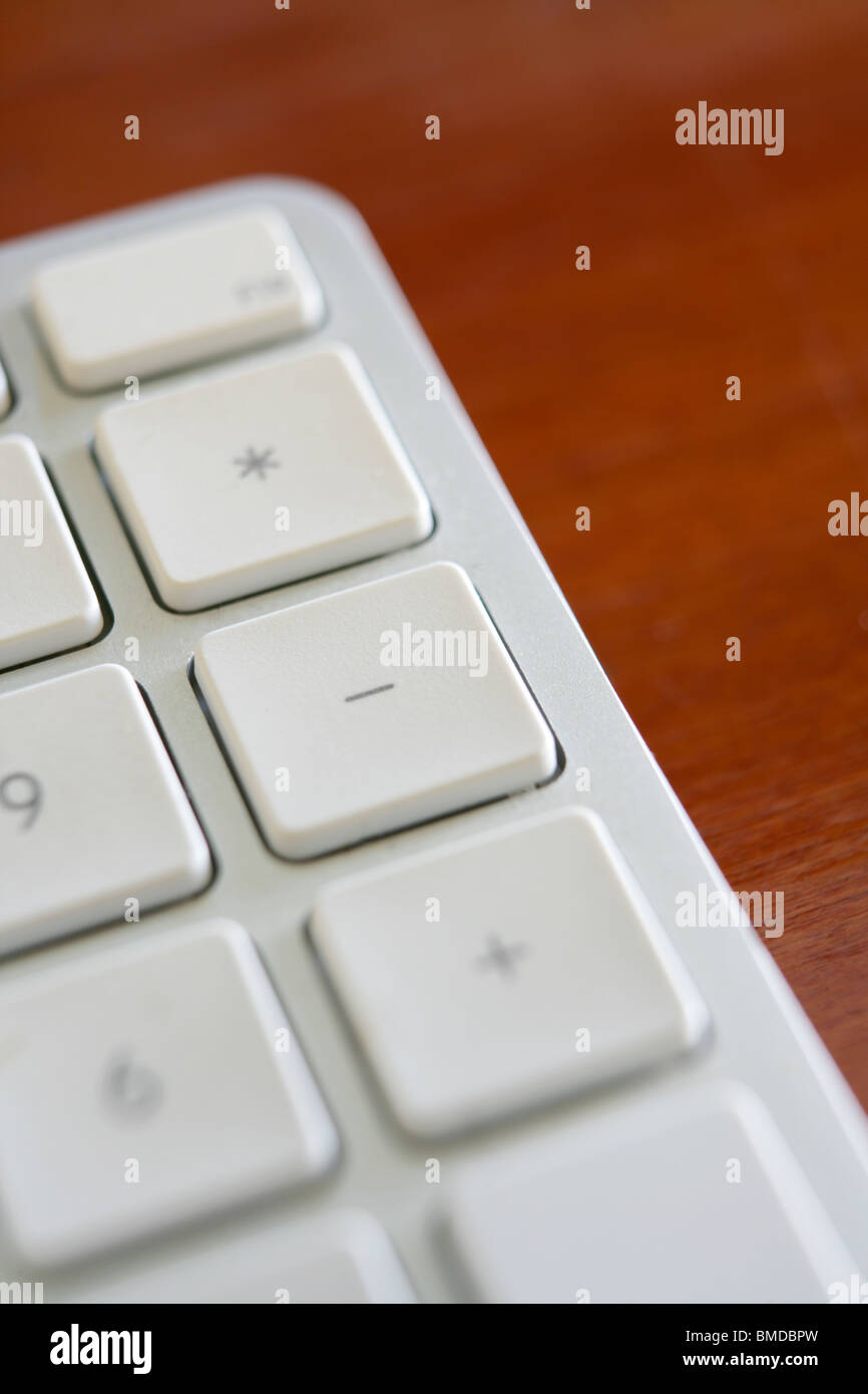 Die minus-Taste auf einem Apple Mac-Tastatur Stockfoto