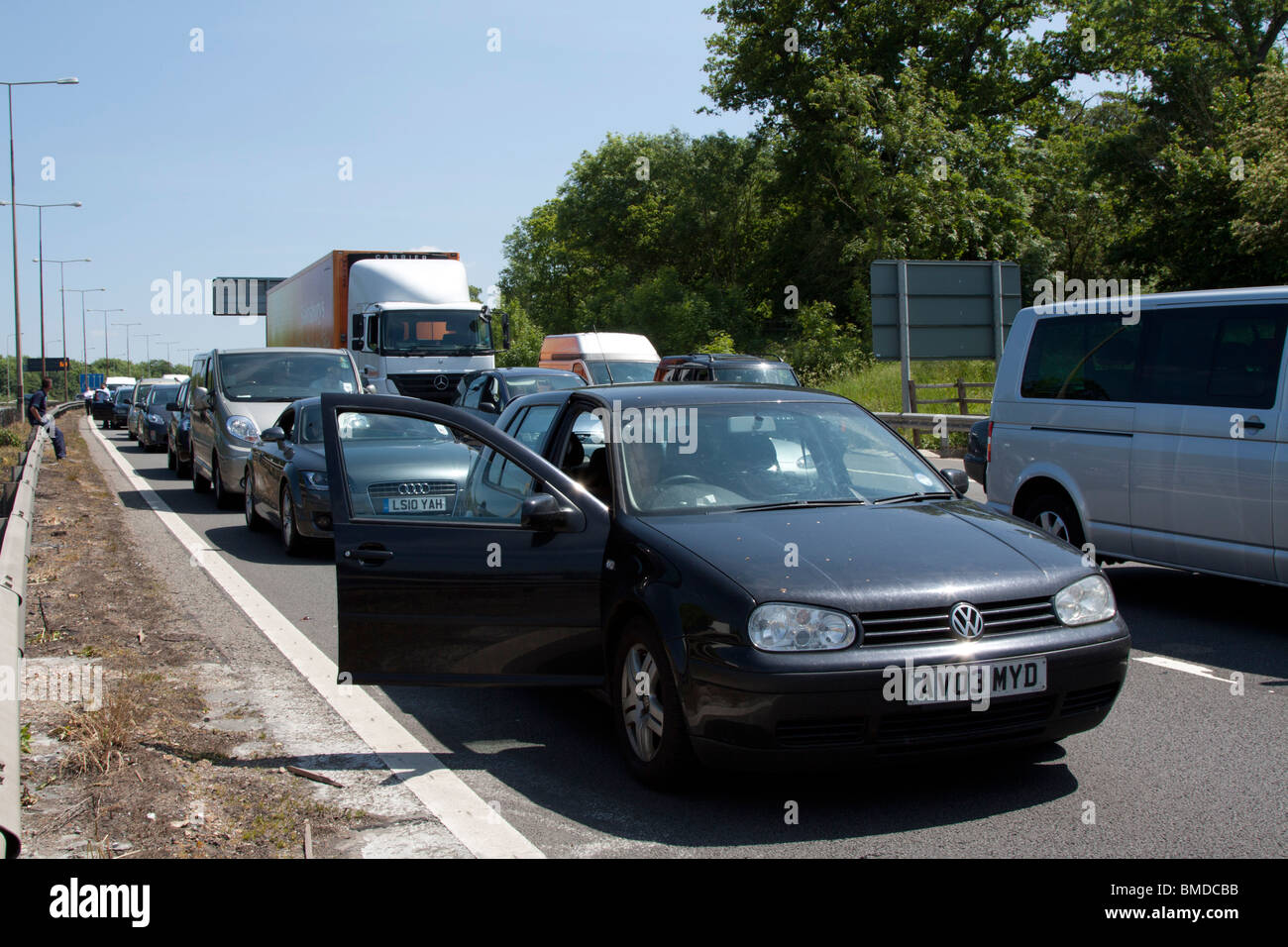Traffic Jam - Autobahn M1 - Nord-London Stockfoto