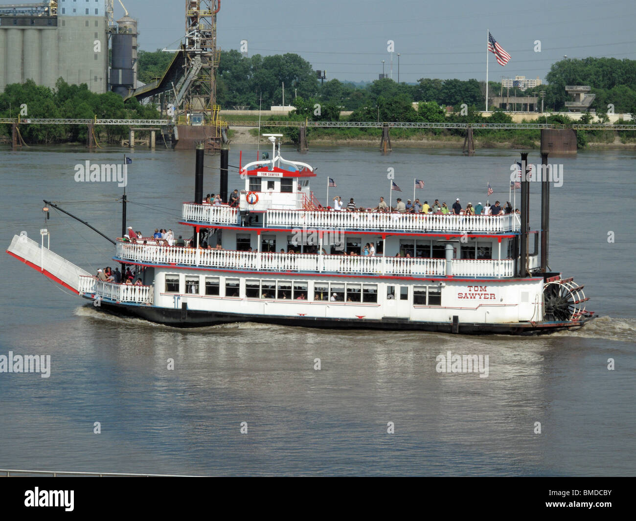 Tom Sawyer Riverboat auf Mississippi Stockfoto