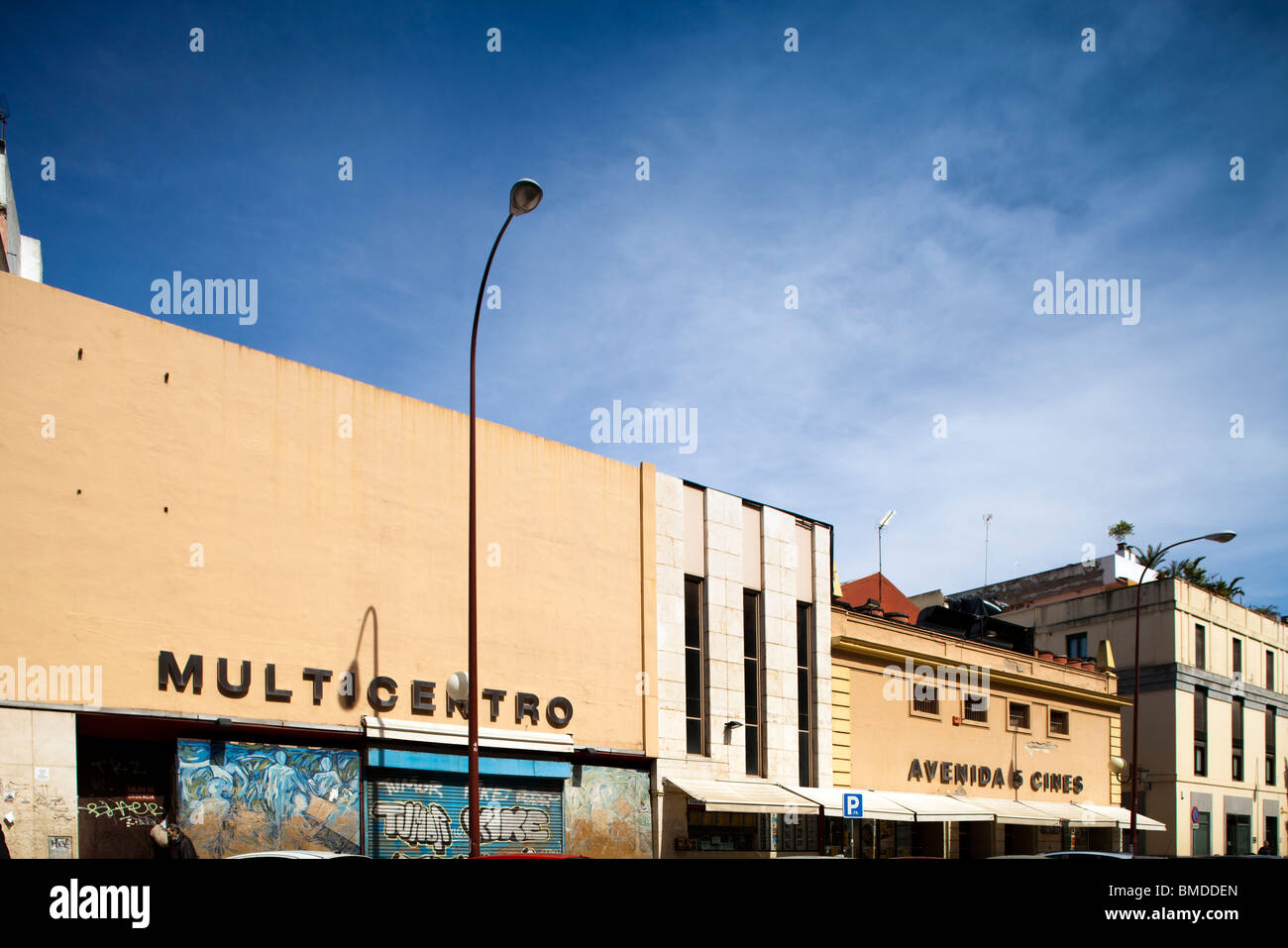 Avenida-Kino-Theater, Sevilla, Spanien Stockfoto