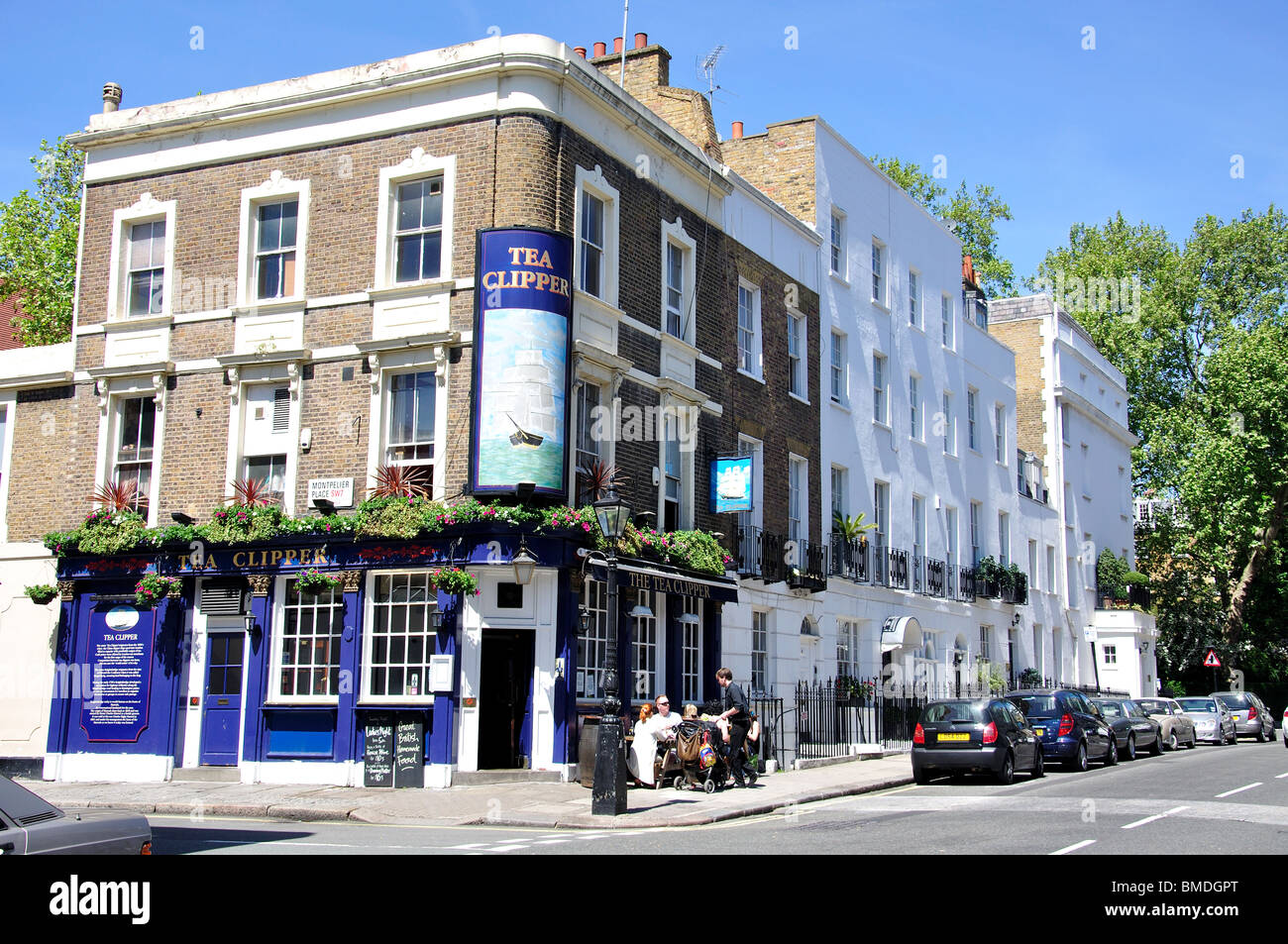Tee-Clipper-Pub, Montpelier Street, Knightsbridge, Royal Borough of Kensington und Chelsea, London, England, Vereinigtes Königreich Stockfoto