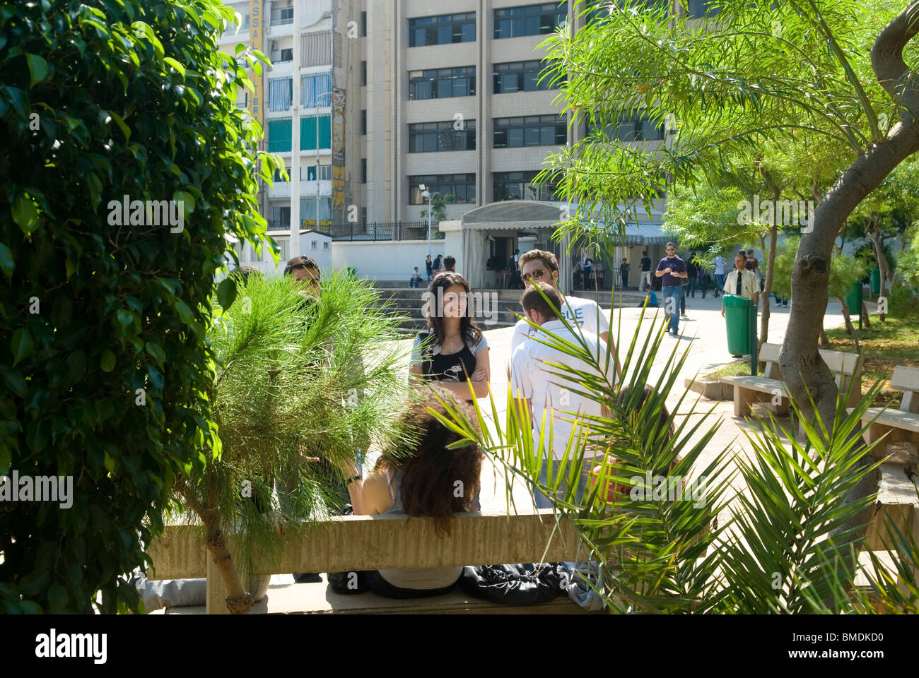 Studenten auf dem Campus Beirut arabische Universität Libanon Nahost Stockfoto
