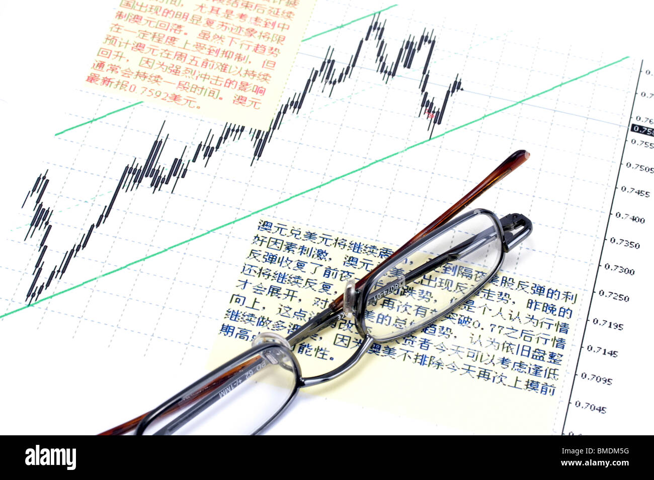 Forex Trading Markt zu analysieren Stockfoto