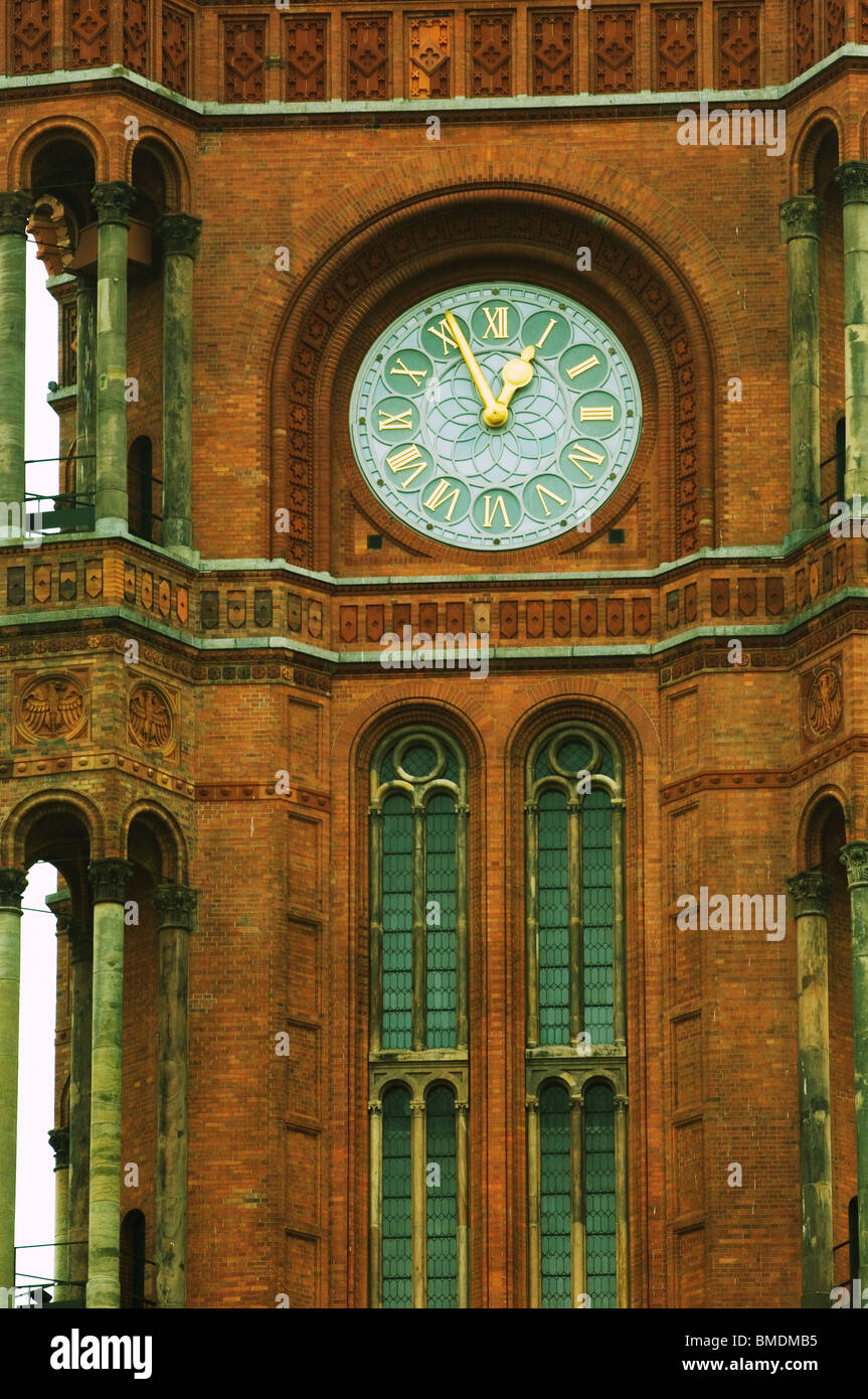 Turm der City Hall Rotes Rathaus Berlin Deutschland Stockfoto