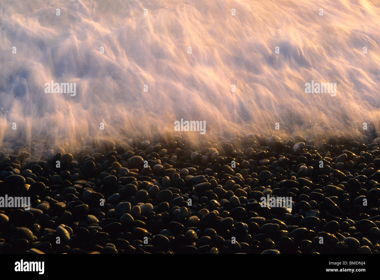 Künstlerischen Bild der Kiesel Strand von Nizza Stockfoto