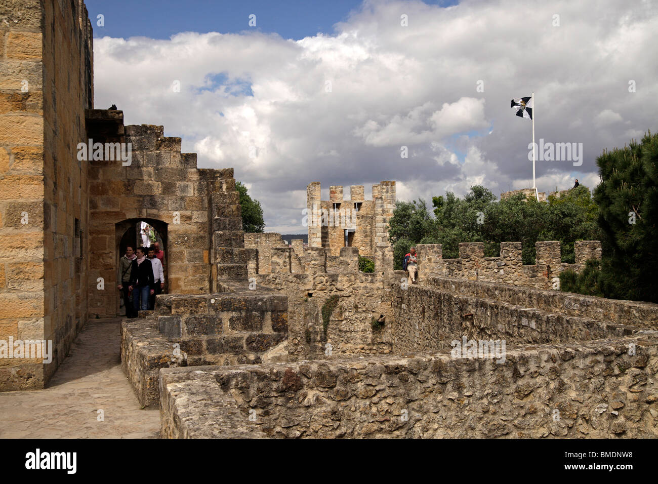 Castelo de Sao Jorge in Lissabon, Portugal, Europa Stockfoto