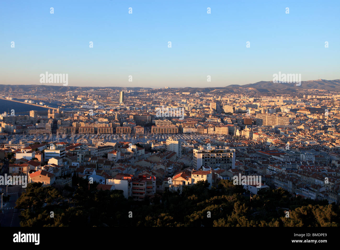 Überblick über die Stadt Marseille Stockfoto