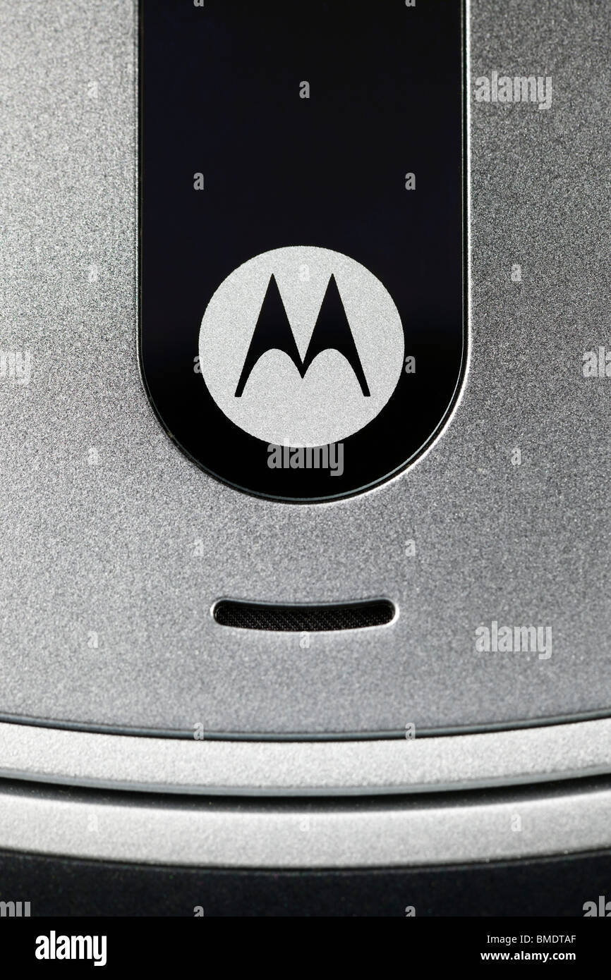 Motorola-Logo auf dem Handy Stockfoto