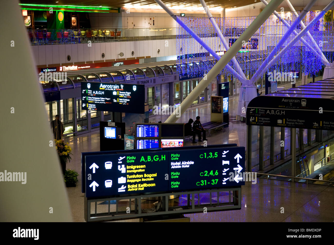 KLIA Kuala Lumpur International Airport Abflug Stockfoto
