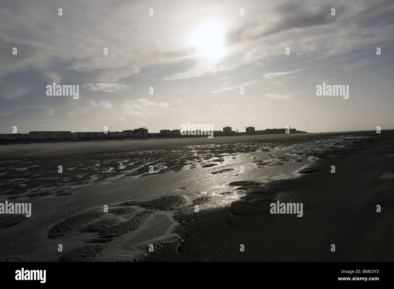 Bord de Mer, Reflet, Paysage, Soleil, Sonne, Meer, Abend, soirée Stockfoto