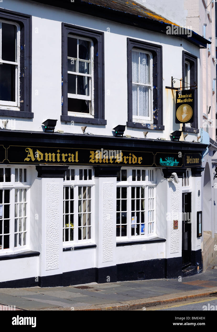 der Admiral Macbride am Barbican in Plymouth, Devon, UK Stockfoto