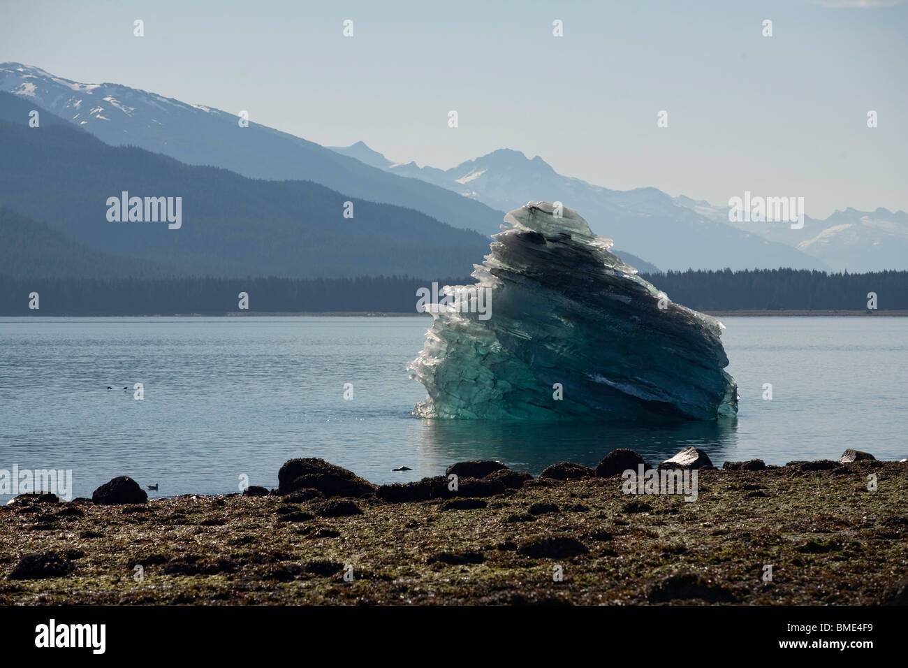 Wunderschöne Eisberg in Endicott Arm Fjord in der Nähe der Dawes-Gletscher, aus denen es gekalbt Stockfoto