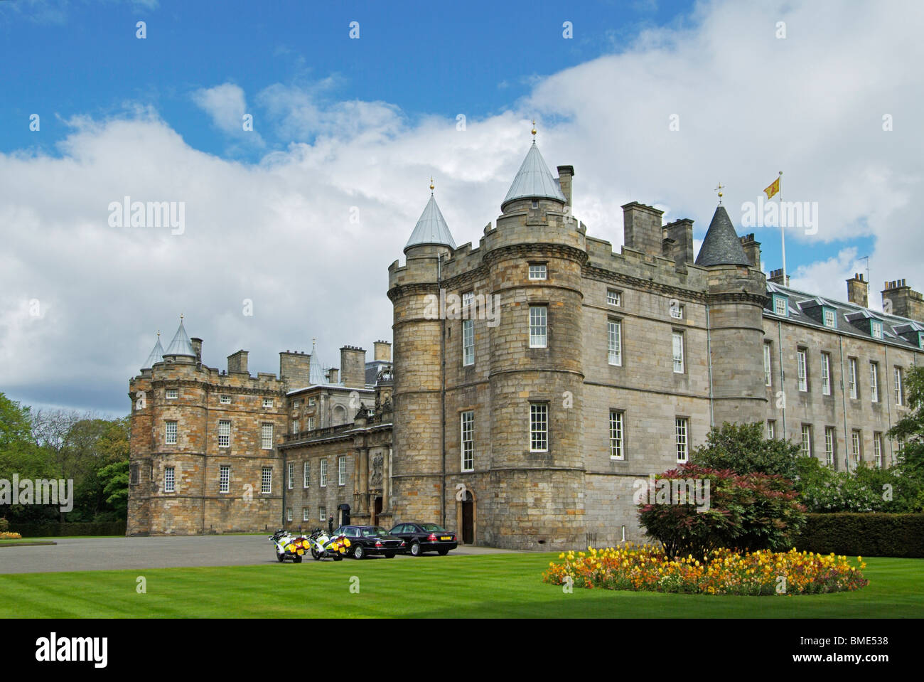 Palast von Holyrood Royal Mile in Edinburgh Stadt Midlothian Schottland Großbritannien GB EU Europa Stockfoto
