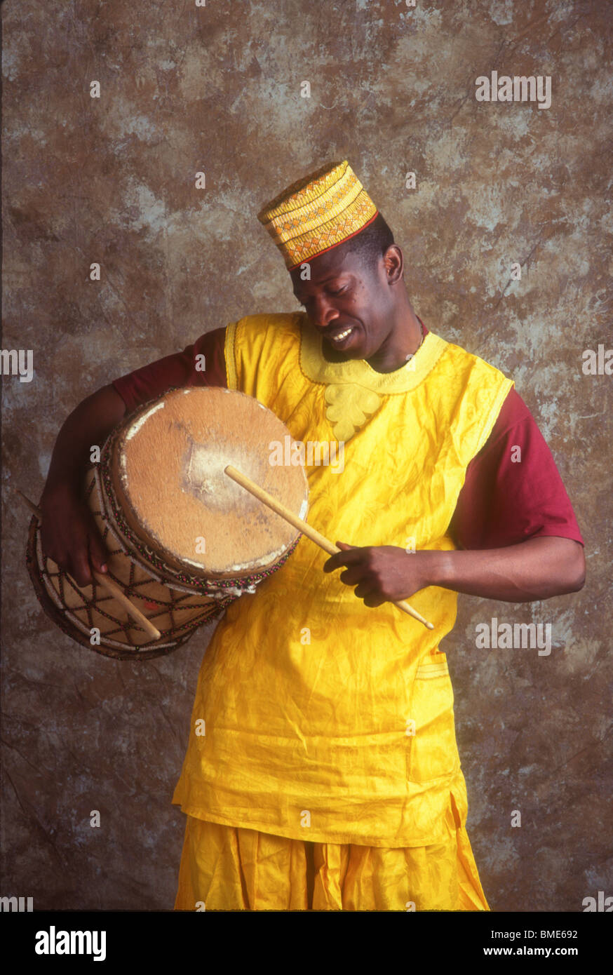 Afrikanische Trommler Porträt Stockfoto