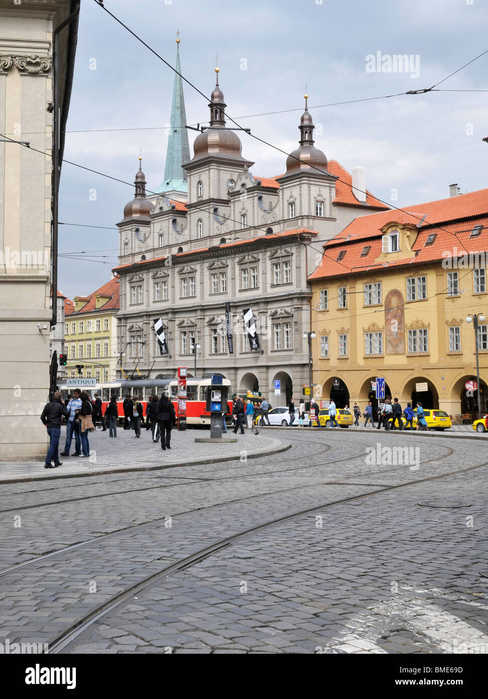 Vaclavske namesti Platz im Zentrum von Prag, Tschechien, Ost Europa Stockfoto