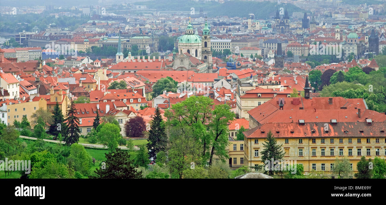 Panorama von Prag-Tschechische Republik-Ost-Europa Stockfoto