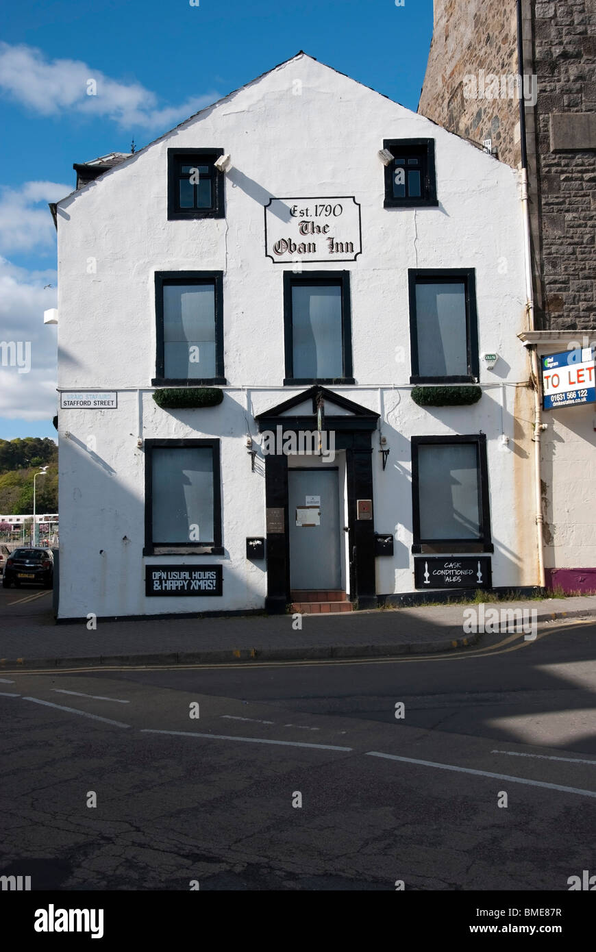 Oban Inn Gasthaus Stafford Street Oban verlassenes Argyll Schottland Stockfoto