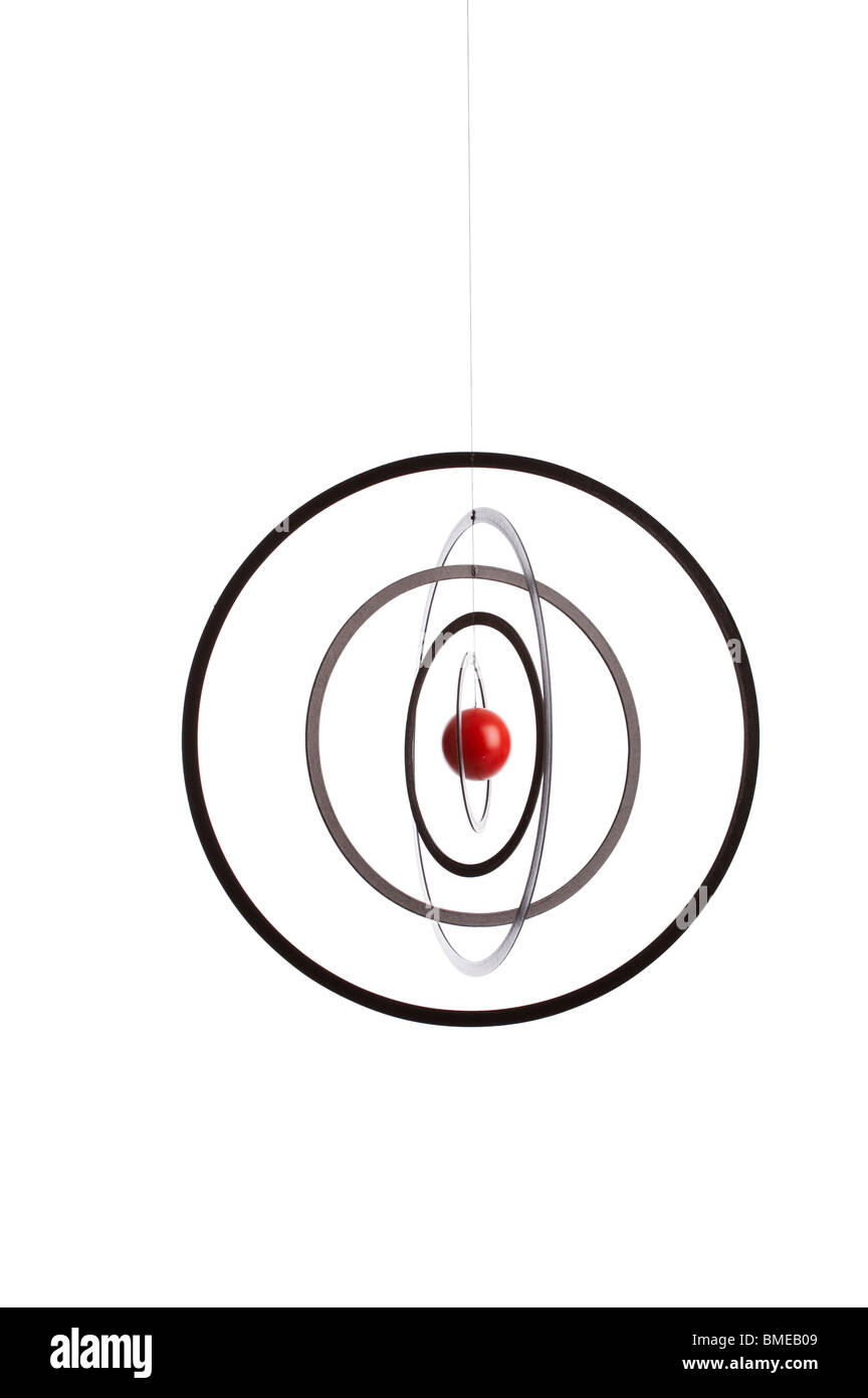 Geometrische Form, die an der Schnur hängen Stockfoto